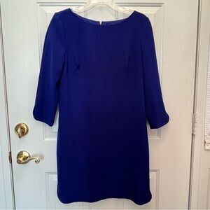 Vince Camuto Sheath Dress Royal Blue 3/4 Sleeve Lined